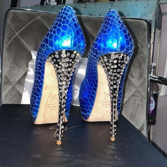 Giuseppe Zanotti Sharon 105 Turquoise / Royal Blue - Picture 4 of 12